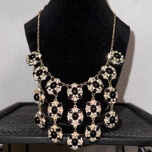 White House Black Market Black and Gold Statement Necklace